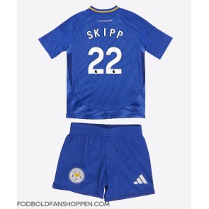 Leicester City Oliver Skipp #22 Hjemmebanetrøje Børn 2024-25 Kortærmet (+ Korte bukser)